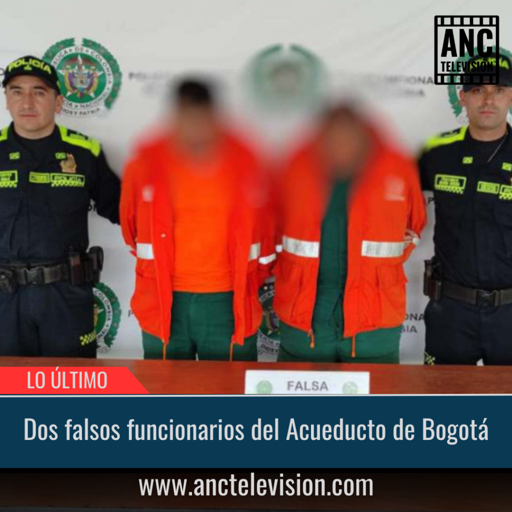 Dos falsos funcionarios del Acueducto de Bogotá.