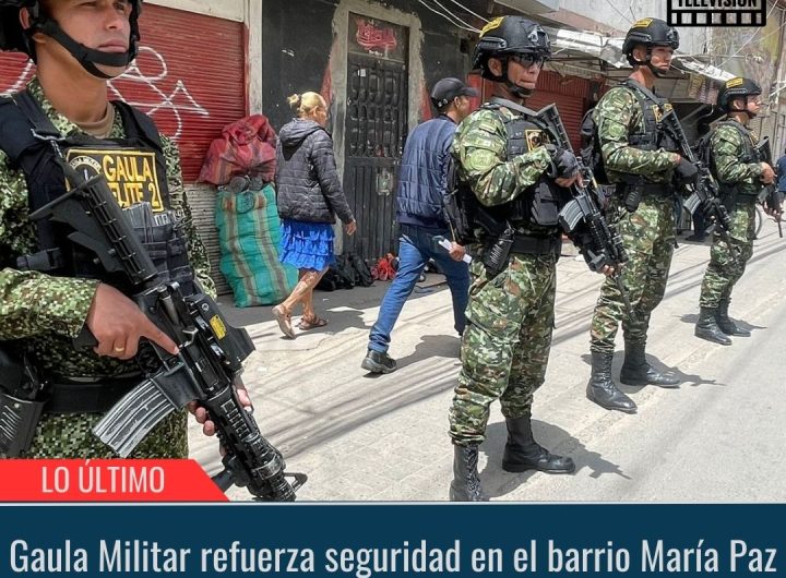 Gaula Militar refuerza seguridad en el barrio María Paz.