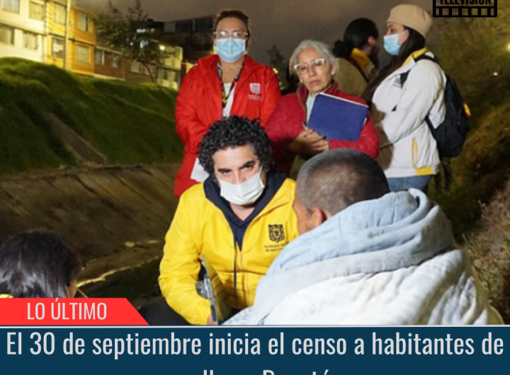 El 30 de septiembre inicia el censo a habitantes de calle en Bogotá.