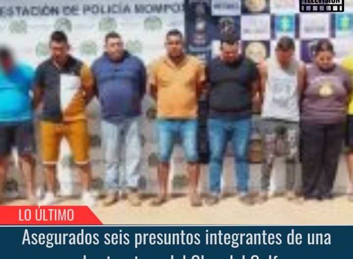 Asegurados seis presuntos integrantes de una subestructura del Clan del Golfo.