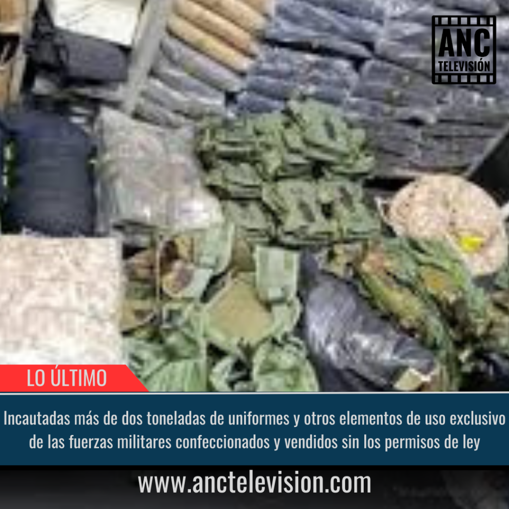 Incautadas más de dos toneladas de uniformes.