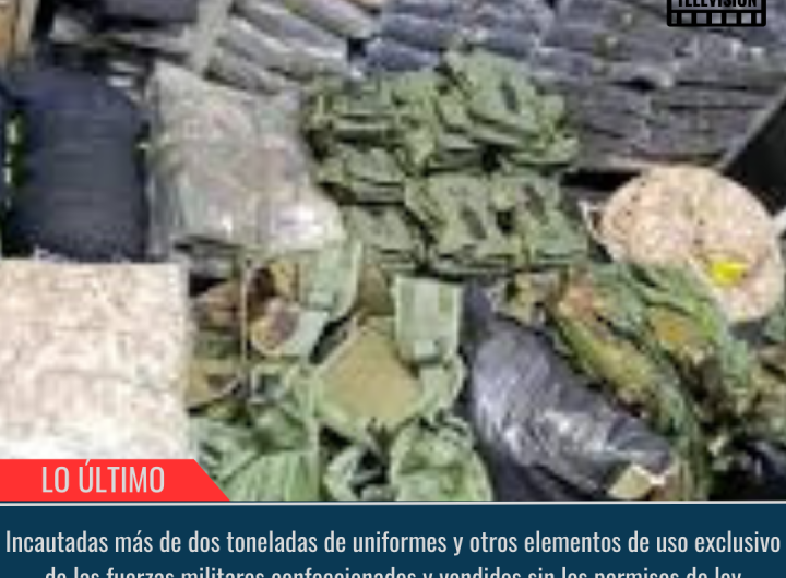 Incautadas más de dos toneladas de uniformes.