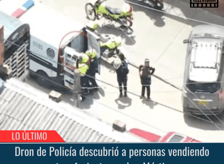 Dron de Policía descubrió a personas vendiendo estupefacientes en Los Mártires.