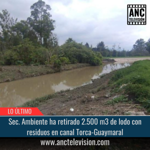 Sec. Ambiente ha retirado 2.500 m3 de lodo.