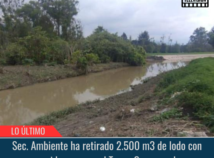 Sec. Ambiente ha retirado 2.500 m3 de lodo.