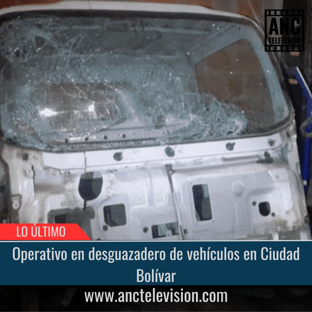 Operativo en desguazadero de vehículos en Ciudad Bolívar.