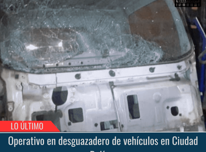 Operativo en desguazadero de vehículos en Ciudad Bolívar.