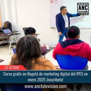 Curso gratis en Bogotá de marketing digital.