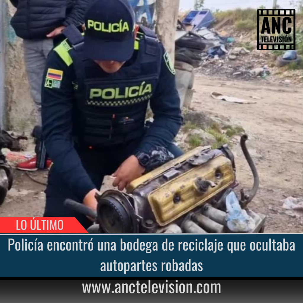 Policía encontró una bodega de reciclaje que ocultaba autopartes robadas.