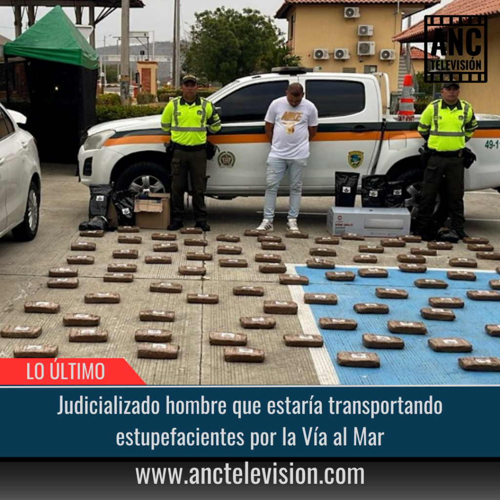 Judicializado hombre que estaría transportando estupefacientes.