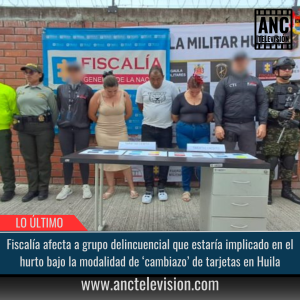 Fiscalía afecta a grupo delincuencial.