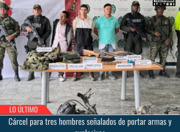 Cárcel para tres hombres.