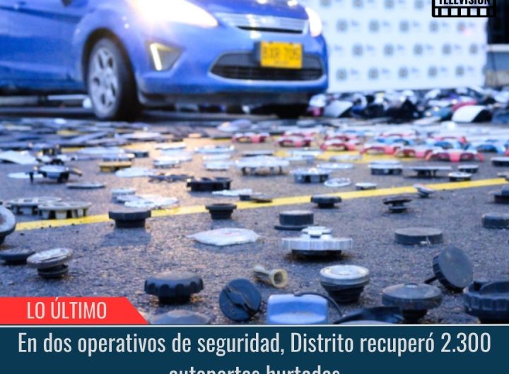 Distrito recuperó 2.300 autopartes hurtadas.