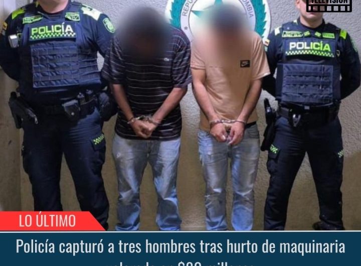 Según las autoridades, los detenidos habían amenazado y amordazado a un vigilante de una obra para extraer la costosa maquina.