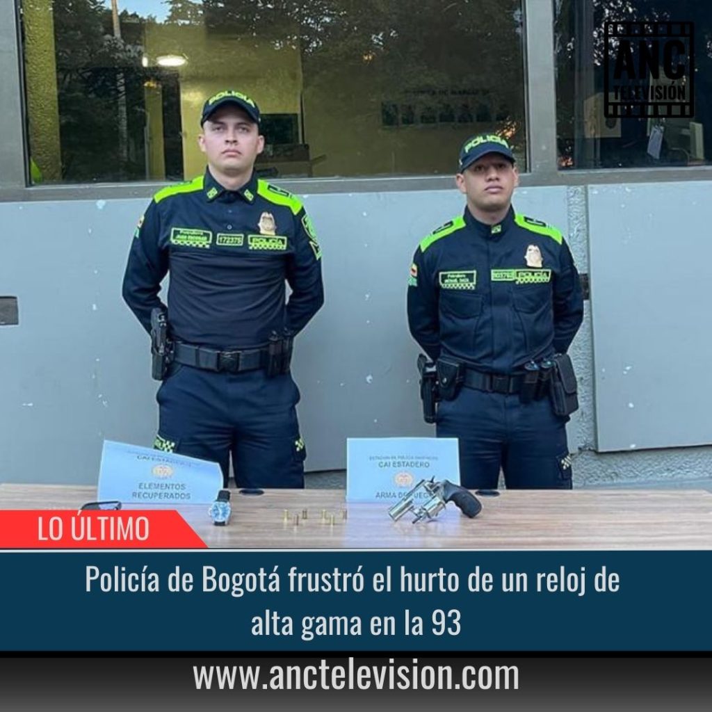 Policía de Bogotá frustró el hurto.