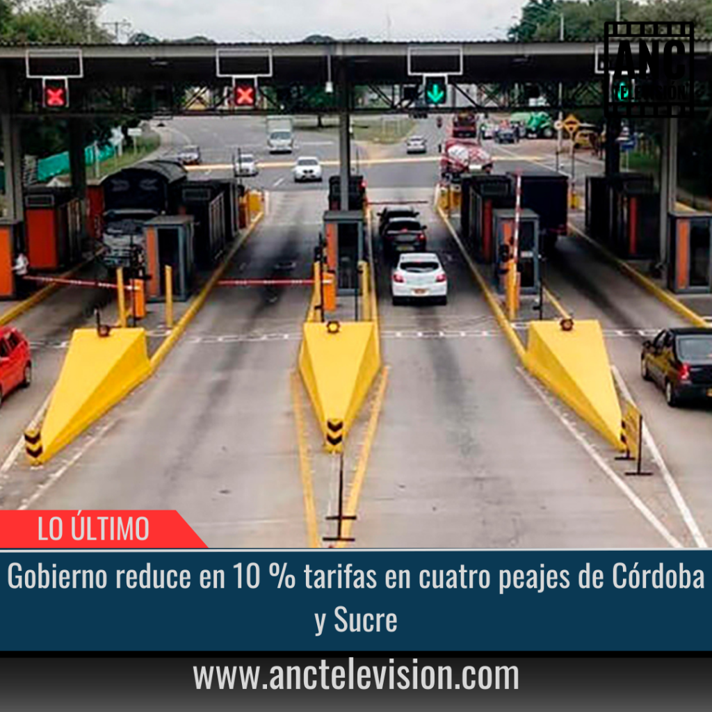 Cuatro peajes de Córdoba y Sucre.