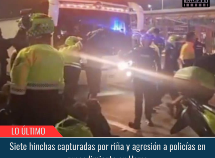 Siete hinchas capturados.