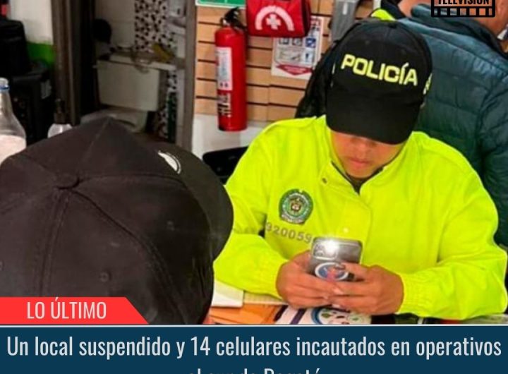 Un local suspendido y 14 celulares incautados.