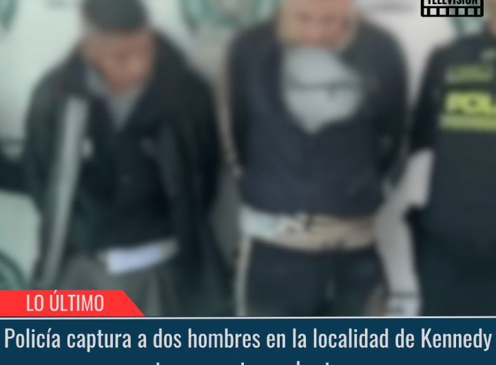 Policía captura a dos hombres.