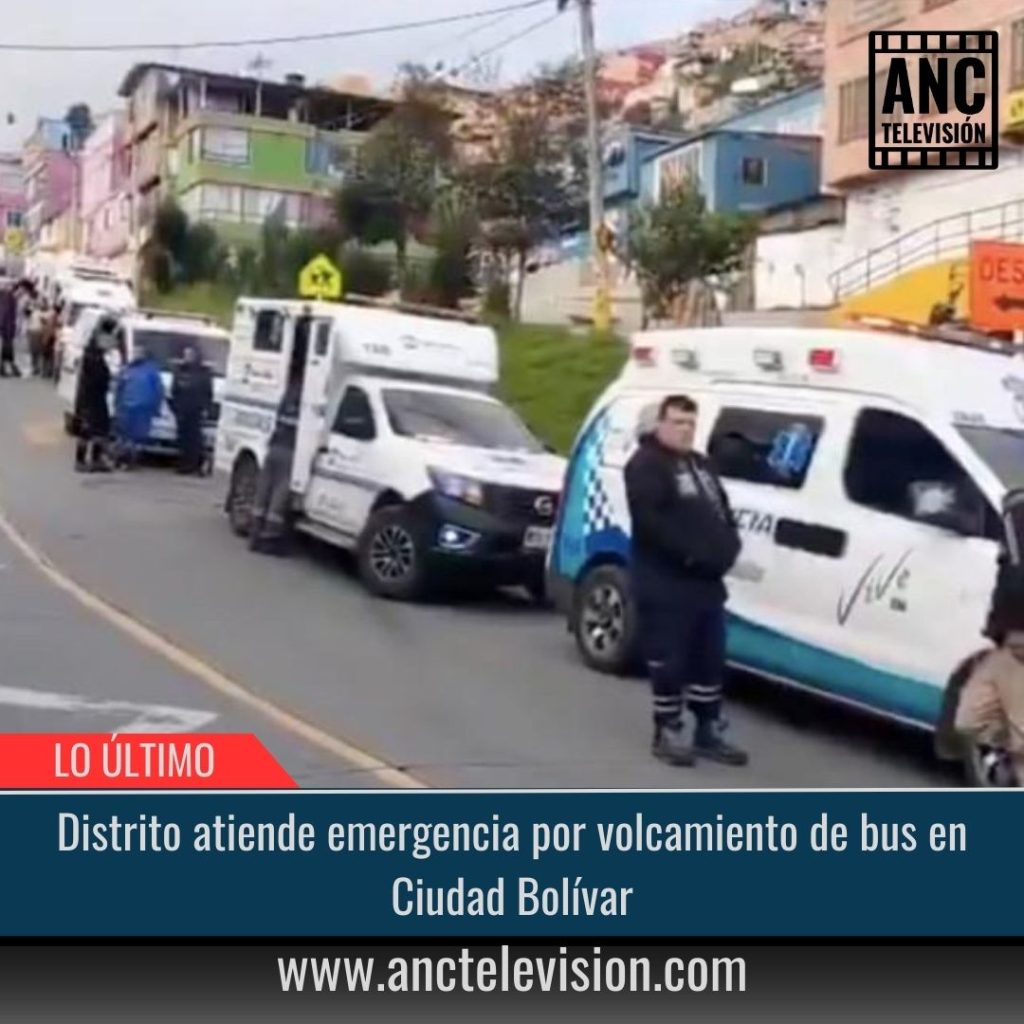 Volcamiento de bus en Ciudad Bolívar.