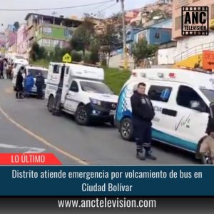 Volcamiento de bus en Ciudad Bolívar.