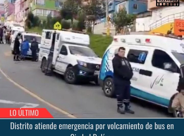 Volcamiento de bus en Ciudad Bolívar.