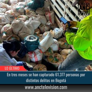 61.377 personas por distintos delitos en Bogotá.