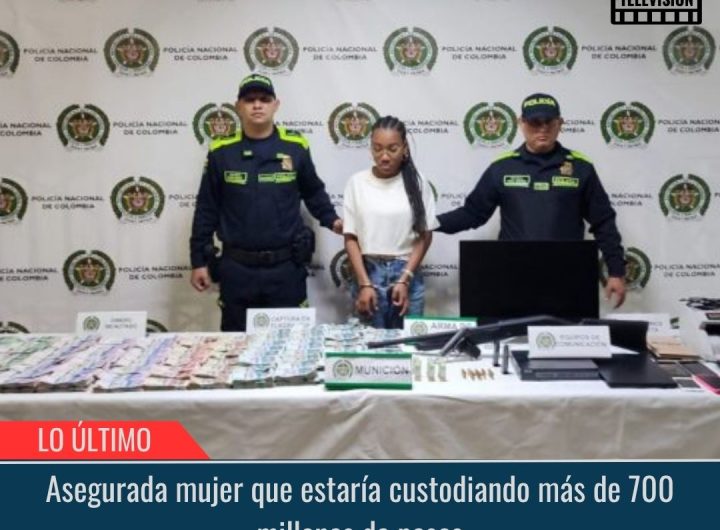Asegurada mujer que estaría custodiando más de 700 millones de pesos.