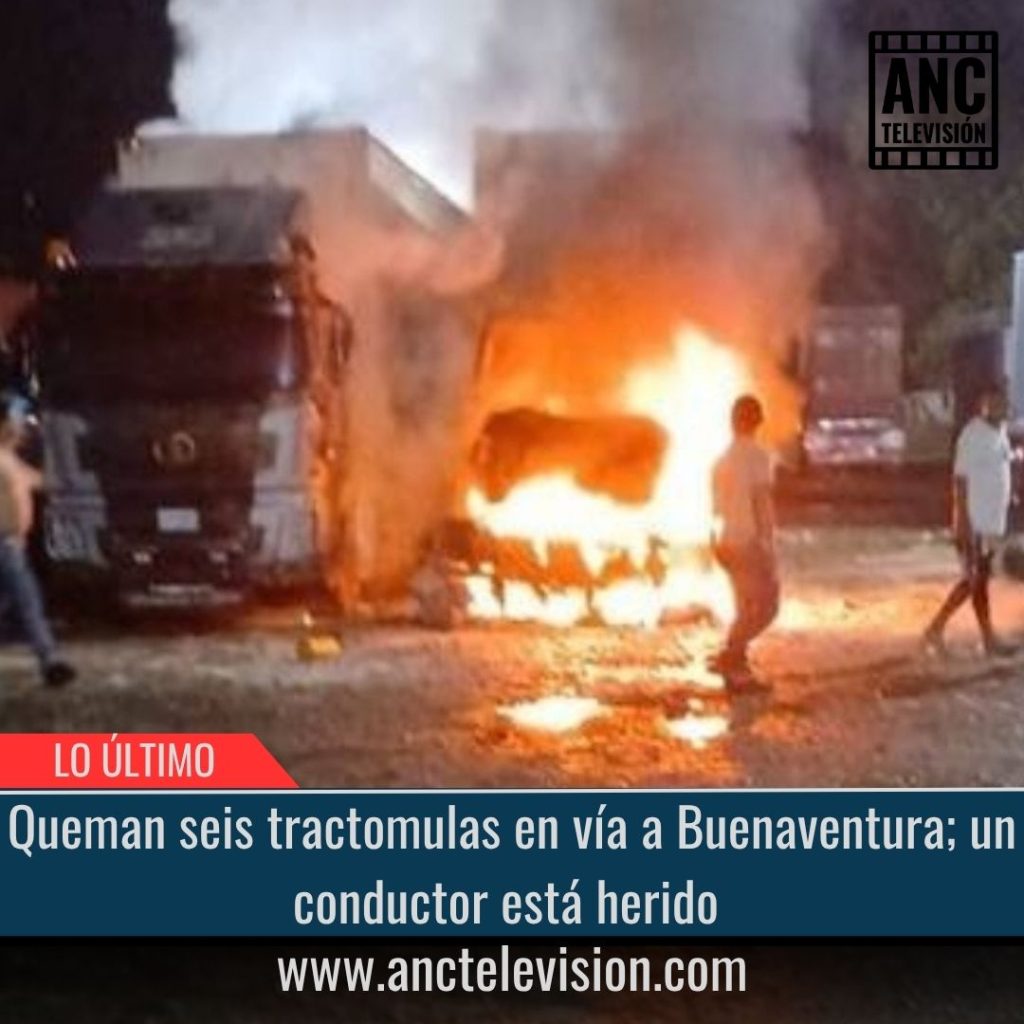 Queman seis tractomulas.