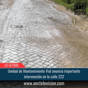 Intervención en la calle 222.