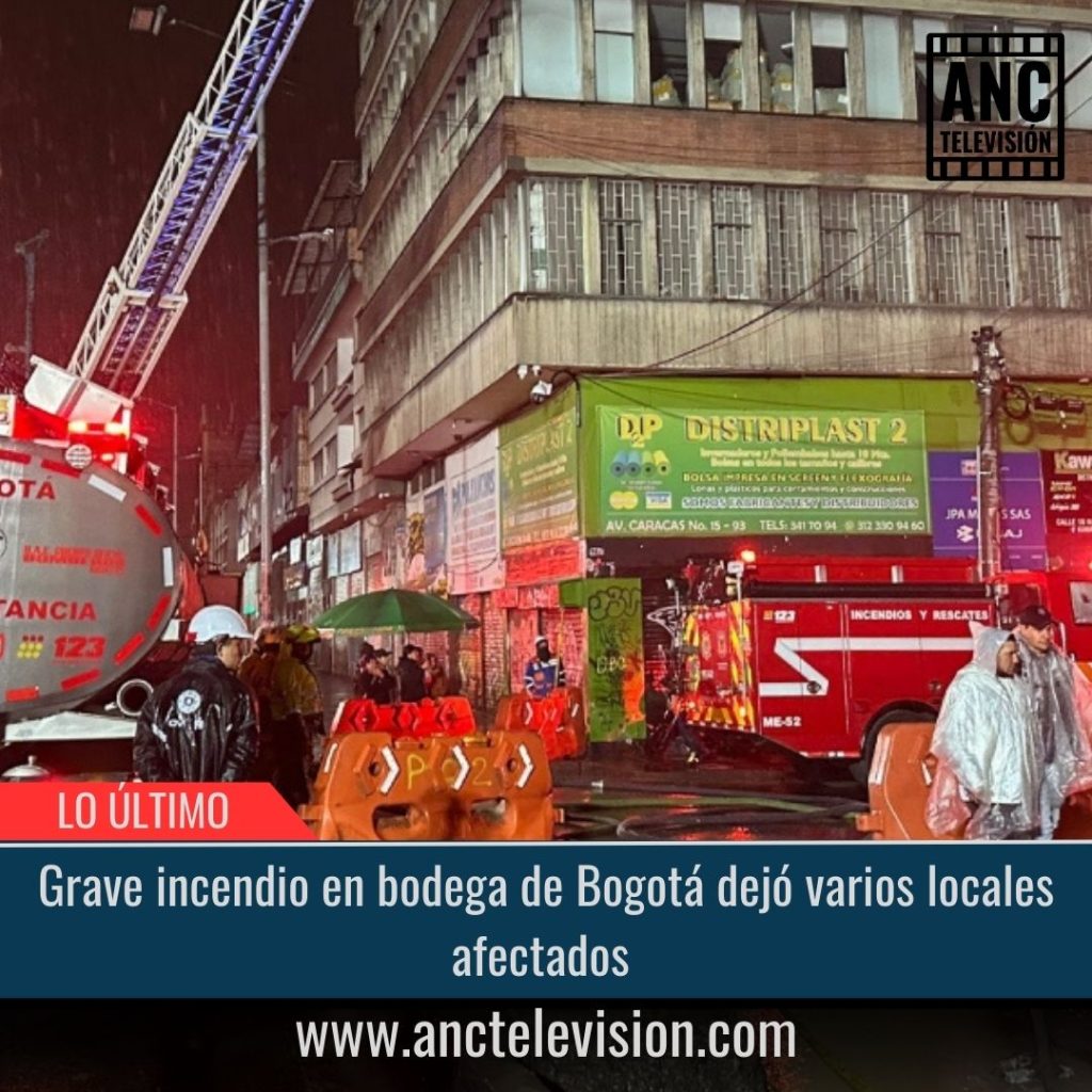 Grave incendio en bodega.
