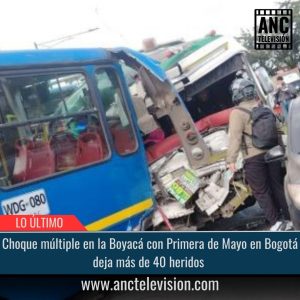 Choque múltiple en la Boyacá.