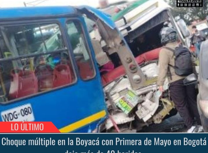 Choque múltiple en la Boyacá.
