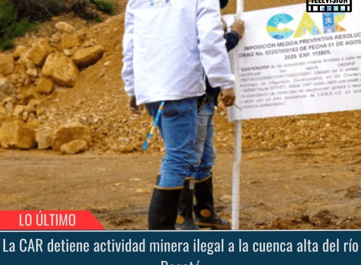 Minera ilegal a la cuenca alta del río Bogotá.