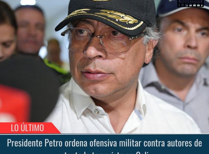 Presidente Petro ordena ofensiva militar contra autores de atentado terrorista en Cali.