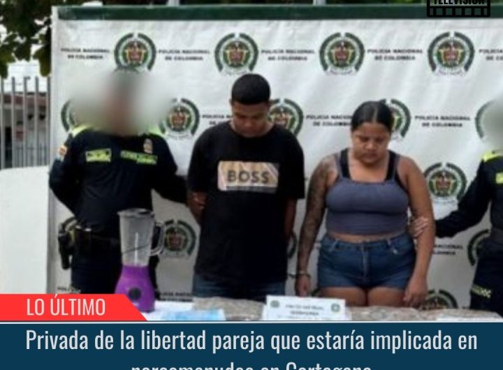 Pareja que estaría implicada en narcomenudeo.