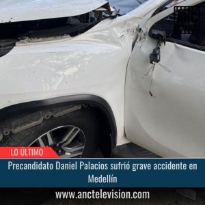 Precandidato Daniel Palacios sufrió grave accidente.