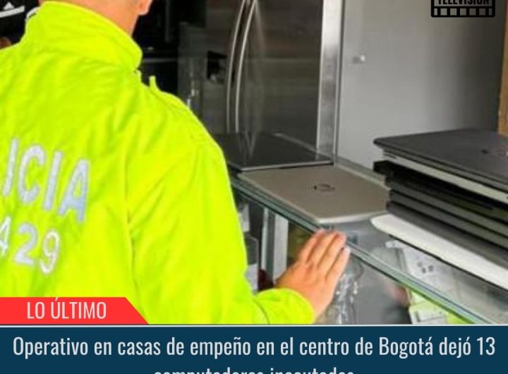 13 computadores incautados.