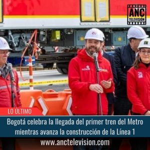 Bogotá celebra la llegada del primer tren del Metro.