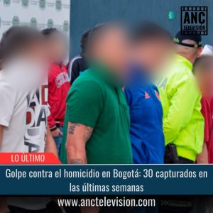 Golpe contra el homicidio en Bogotá.