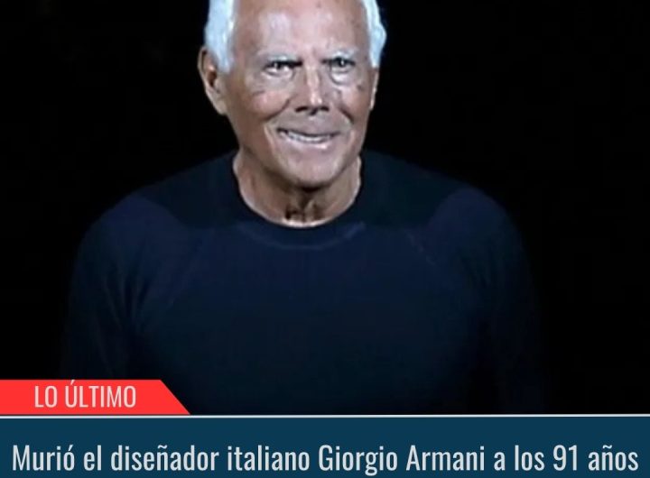 Murió el diseñador italiano Giorgio Armani.
