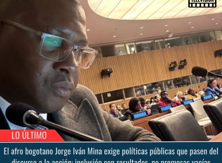 El afro bogotano Jorge Iván Mina exige políticas públicas.