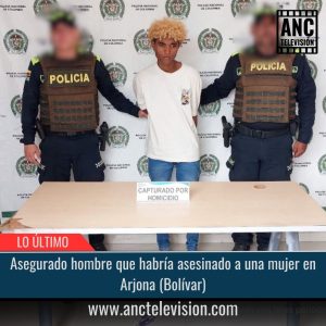 Asegurado hombre que habría asesinado a una mujer.