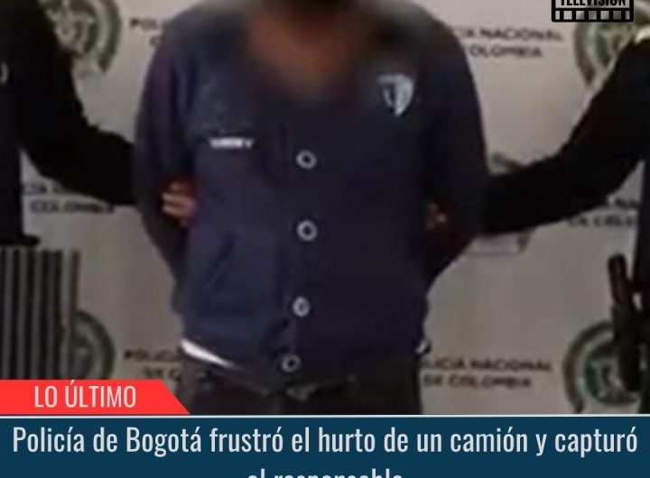 Policía de Bogotá frustró el hurto de un camión.