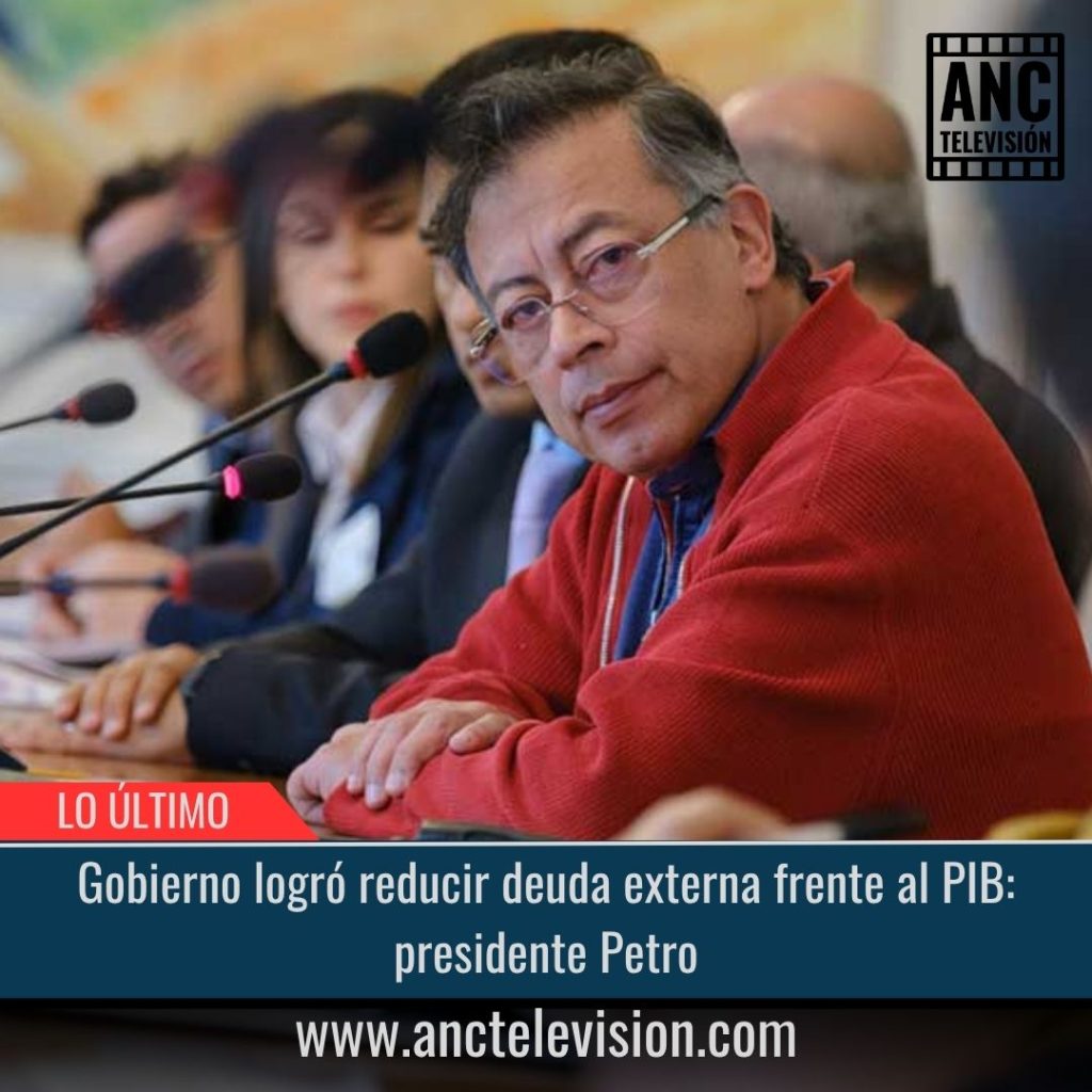 Deuda externa frente al PIB.