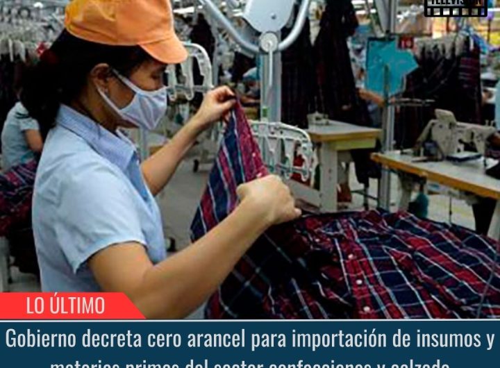 Gobierno decreta cero arancel para importación de insumos.