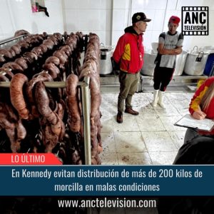 200 kilos de morcilla en malas condiciones.