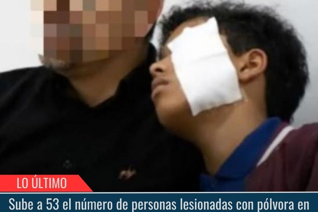 Sube a 53 el número de personas lesionadas con pólvora.