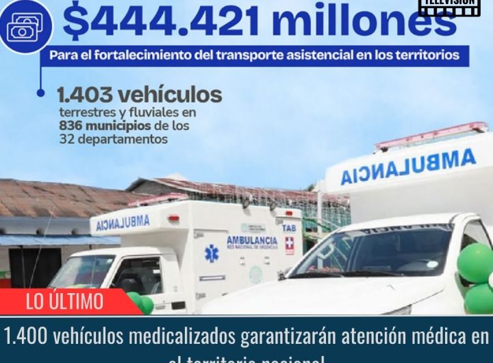 1.400 vehículos medicalizados garantizarán atención médica.