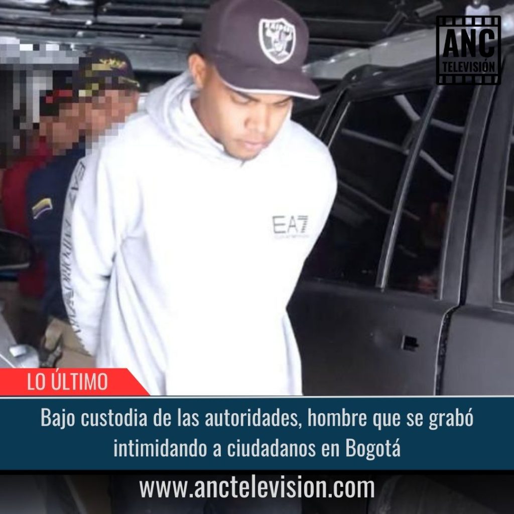 Hombre que se grabó intimidando a ciudadanos en Bogotá.